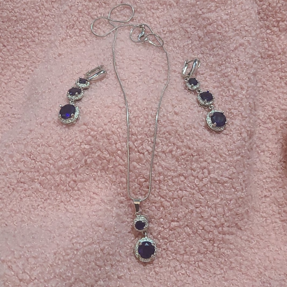 Matching necklace and earrings